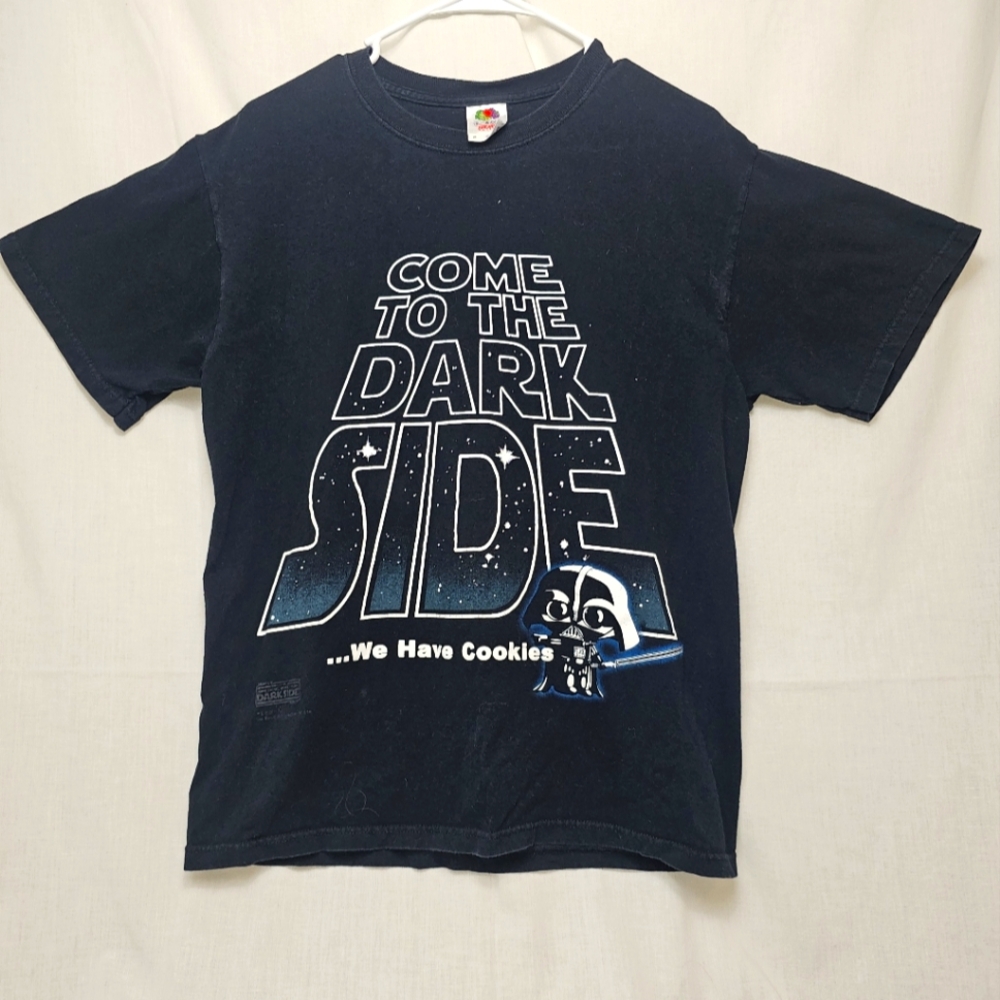 Vintage Star Wars DARTH VADER Black Graphic T-Shirt SIZE Medium